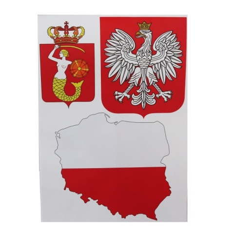 blok z motywami Polska flaga ludowe kwiaty stroje A4 15ark. 80g 30 wzorów