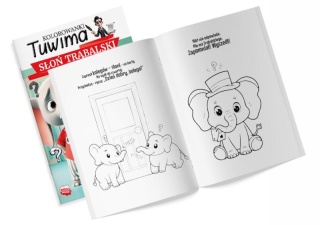 kolorowanki Tuwima z naklejkami Słoń Trąbalski