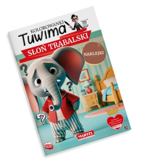 kolorowanki Tuwima z naklejkami Słoń Trąbalski