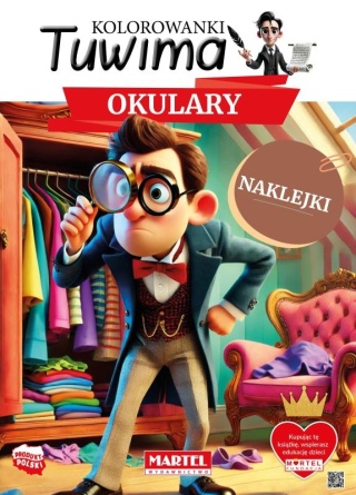 kolorowanki Tuwima z naklejkami Okulary