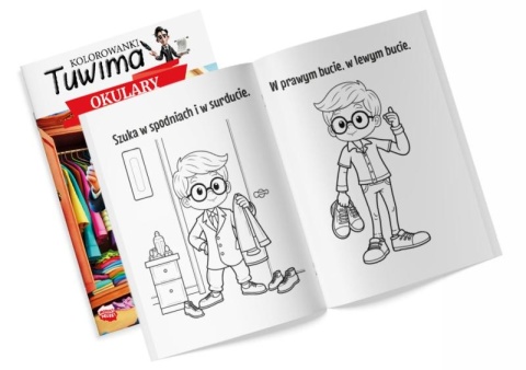 kolorowanki Tuwima z naklejkami Okulary