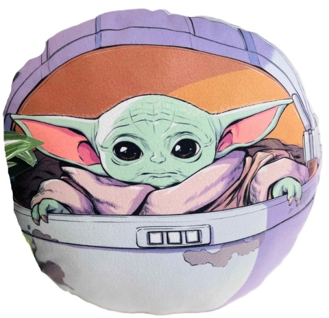 poduszka kształtka przytulanka welurowa Star Wars Mandalorian Grogu