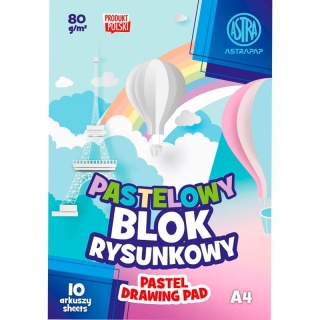 Astra blok rysunkowy kolorowy pastel A4 10 kartek