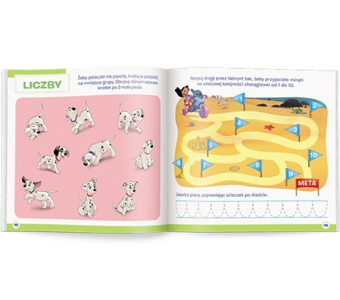 Disney Uczy Classic Stitch Elementarz przedszkolaka 4 lata zadania naklejki