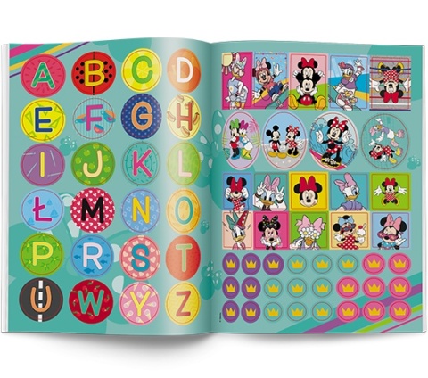Disney Uczy Kaligrafia Myszka Minnie z naklejkami wiek 6+