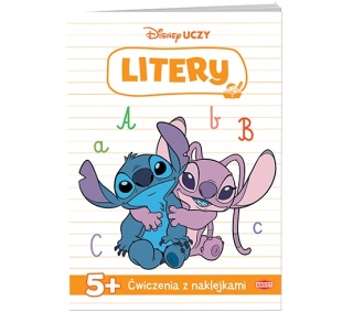 Disney Uczy Litery Lilo i Stitch Stich ćwiczenia z naklejkami 5 lat