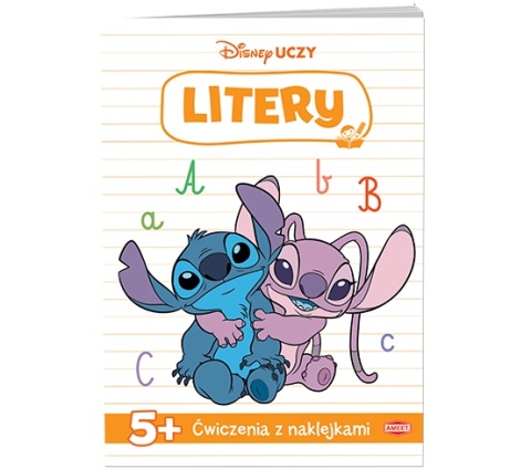 Disney Uczy Litery Lilo i Stitch Stich ćwiczenia z naklejkami 5 lat