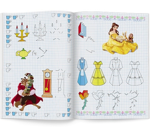 Disney Uczy Rysujemy po kratkach Kraina Lodu geometryczne obrazki 5 lat