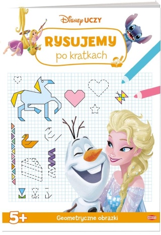 Disney Uczy Rysujemy po kratkach Kraina Lodu geometryczne obrazki 5 lat