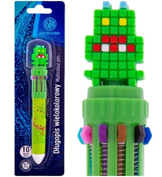 Długopis 10 kolorowy PiXEL Astra z toperem wielokolorowy