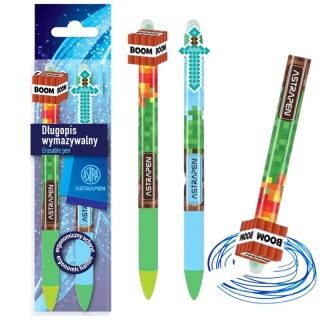 Długopis wymazywalny Astra OOPS! PIXEL miecz Boom 2 szt