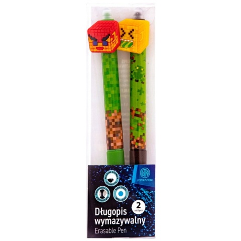 Długopis wymazywalny Astra OOPS! PIXEL miecz Boom 2 szt