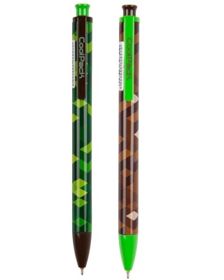 Długopis żelowy niebieski CoolPack pixel jungle dla fanów minecraft 2 szt