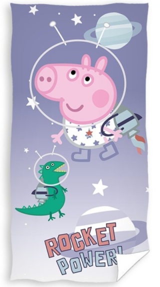 GEORGE Ręcznik bawełniany kąpielowy plażowy ŚWINKA PEPPA 70x140