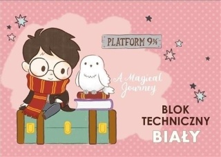 HARRY POTTER blok techniczny A4 10 kartek biały 170g/m2