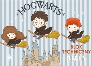 HARRY POTTER Hogwart blok techniczny A4 10 kartek biały 170g/m2