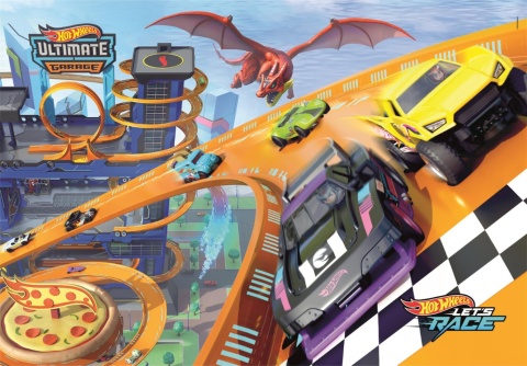 HOTWHEELS wyścigówki auta Puzzle Clementoni 104 EL 25760