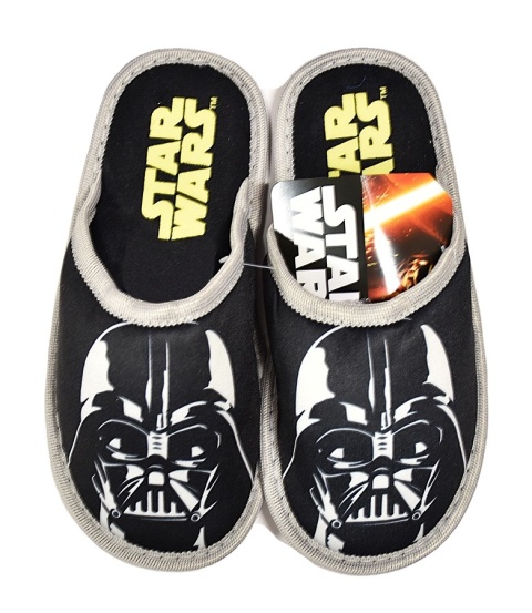 Kapcie dziecięce wsuwane miękkie STAR WARS LORD VADER 32
