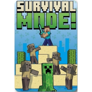 Koc kocyk polarowy narzuta MINECRAFT CREEPER STEVE 100x140 cm