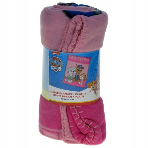 Kocyk koc polarowy pled narzuta PSI PATROL Skye 100x140+ poduszka kształtka