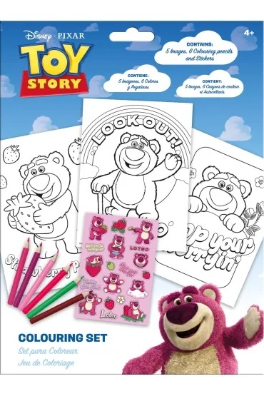 Toy Story Lotso kolorowanka z naklejkami kredki