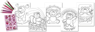 Toy Story Lotso kolorowanka z naklejkami kredki