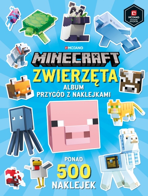 MINECRAFT Zwierzęta album przygód z naklejkami ponad 500 naklejek