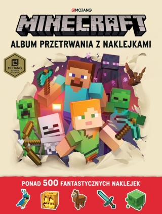 MINECRAFT album przetrwania z naklejkami ponad 500 naklejek