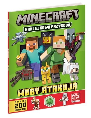 MINECRAFT naklejkowa przygoda Moby atakują ponad 200 naklejek