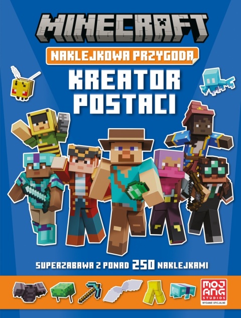 MINECRAFT naklejkowa przygoda kreator postaci 250 naklejek