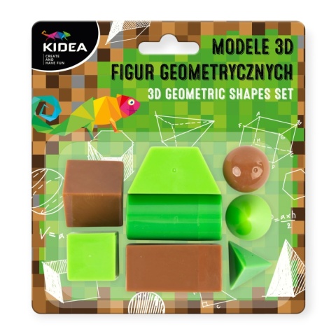 Modele 3D figur geometrycznych B Kidea PIXEL zestaw 8 modeli