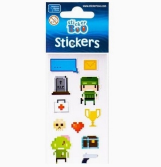 Naklejki nalepki 12 szt PIXEL game dla gracza