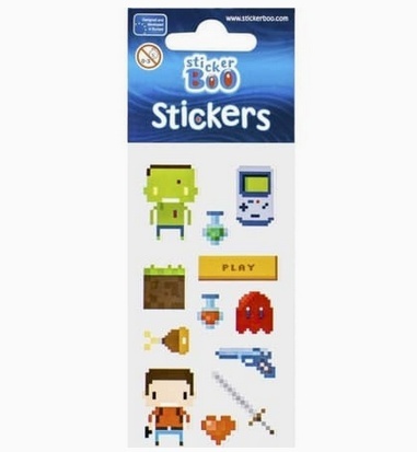 Naklejki nalepki 12 szt PIXEL game dla gracza