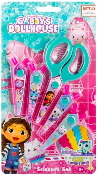 Nożyczki kreatywne z wzorkami KOCI DOMEK GABI 5 szt