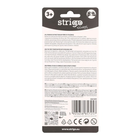 Pióro dla dzieci do nauki pisania, wymazywalne ze stalówką Kapibara zielone