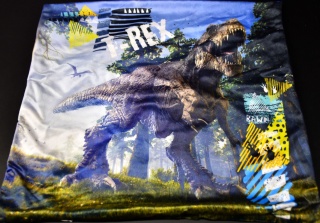 Poszewka na poduszkę jasiek Dinozaur T-rex dekoracyjna welur 40x40 Velvet