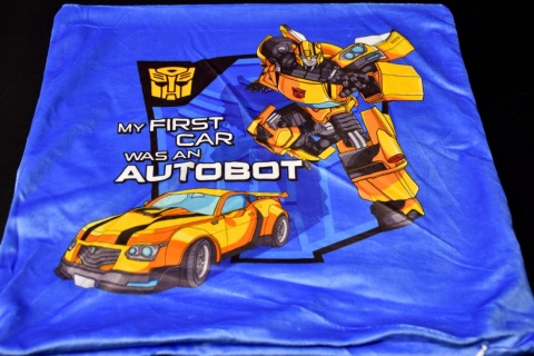 Poszewka na poduszkę jasiek Transformers dekoracyjna welur 40x40 Velvet