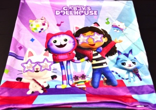 Poszewka na poduszkę jasiek Koci Domek Gabi dekoracyjna welur 40x40 Velvet