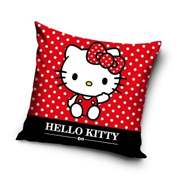 Poszewka na poduszkę jasiek Hello Kitty dekoracyjna welur 40x40 Velvet
