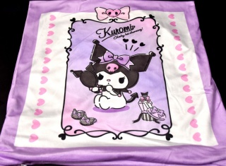 Poszewka na poduszkę jasiek Kuromi dekoracyjna welur dziecięca 40x40 Velvet