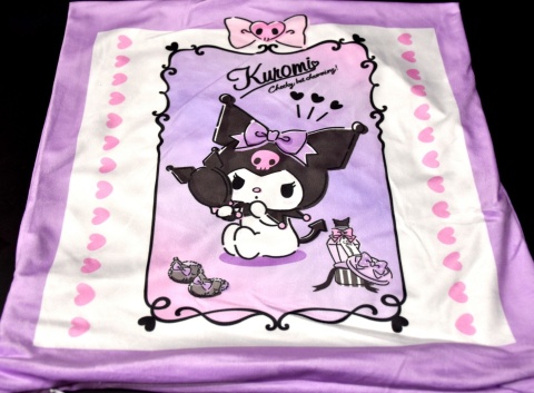 Poszewka na poduszkę jasiek Kuromi dekoracyjna welur dziecięca 40x40 Velvet