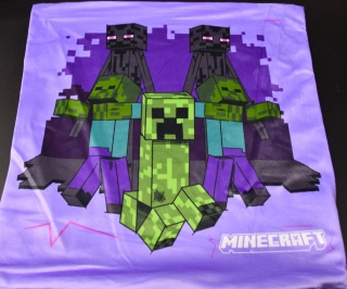 Poszewka na poduszkę jasiek Minecraft Creeper dekoracyjna welur 40x40 Velvet