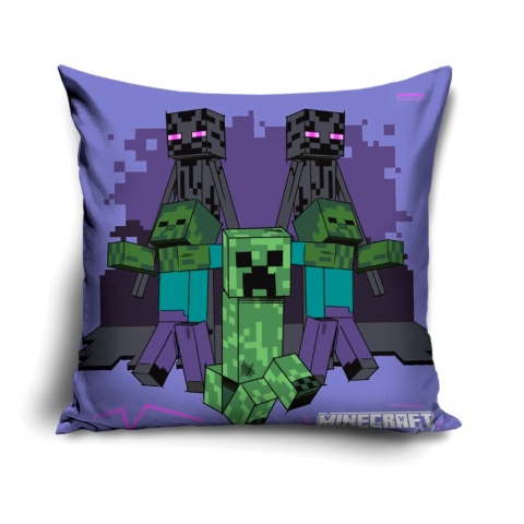 Poszewka na poduszkę jasiek Minecraft Creeper dekoracyjna welur 40x40 Velvet