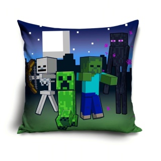 Poszewka na poduszkę jasiek Minecraft Creeper dekoracyjna welur 40x40 Velvet