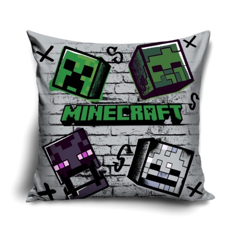 Poszewka na poduszkę jasiek Minecraft Creeper dekoracyjna welur 40x40 Velvet