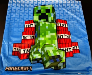 Poszewka na poduszkę jasiek Minecraft Creeper dekoracyjna welur 40x40 Velvet