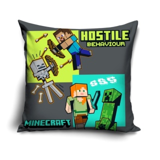 Poszewka na poduszkę jasiek Minecraft Creeper dekoracyjna welur 40x40 Velvet