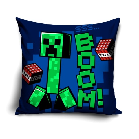 Poszewka na poduszkę jasiek Minecraft Creeper dekoracyjna welur 40x40 Velvet