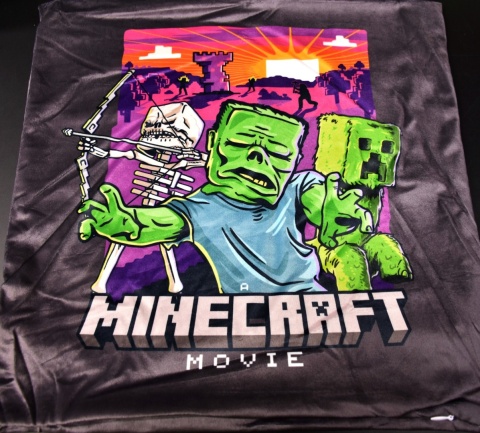 Poszewka na poduszkę jasiek Minecraft Film Creeper dekoracyjna welur 40x40