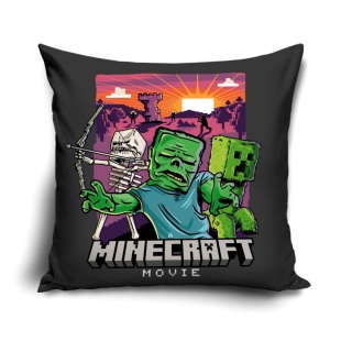 Poszewka na poduszkę jasiek Minecraft Film Creeper dekoracyjna welur 40x40